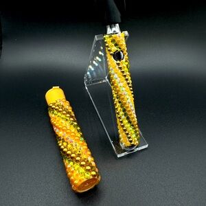 🌼Yellow Rhinestone Battery & Matching J-Case 💨